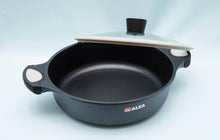 Заредете изображение във визуализатора на галерията – тенджера с мраморно покритие лят алуминий alza испанска фирма висок клас тенджера с капак стъкло